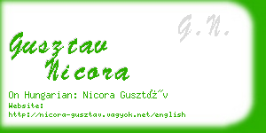 gusztav nicora business card